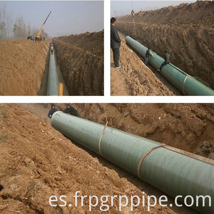 Tubería de fibra de vidrio GRP FRP GRP FRP